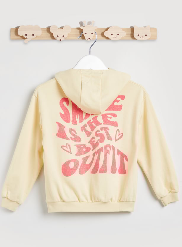 Juniors Back Graphic Print Sweatshirt