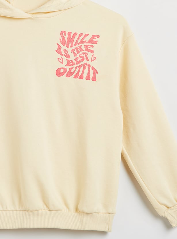 Juniors Back Graphic Print Sweatshirt