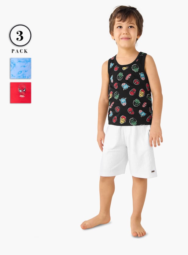 Juniors Avengers Printed Sleeveless Vest - Set of 3