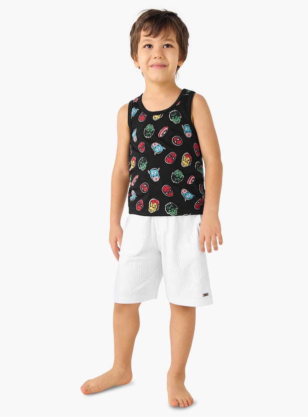 Juniors Avengers Printed Sleeveless Vest - Set of 3