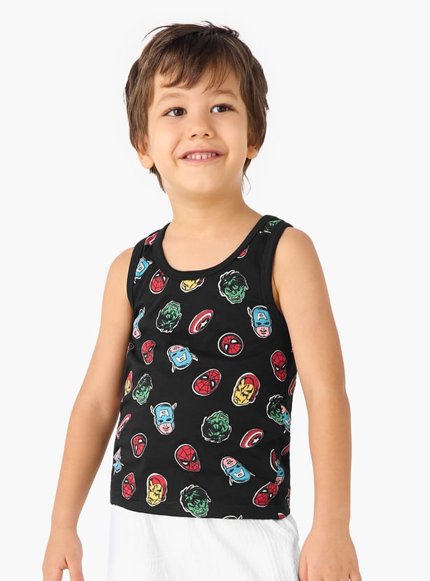 Juniors Avengers Printed Sleeveless Vest - Set of 3
