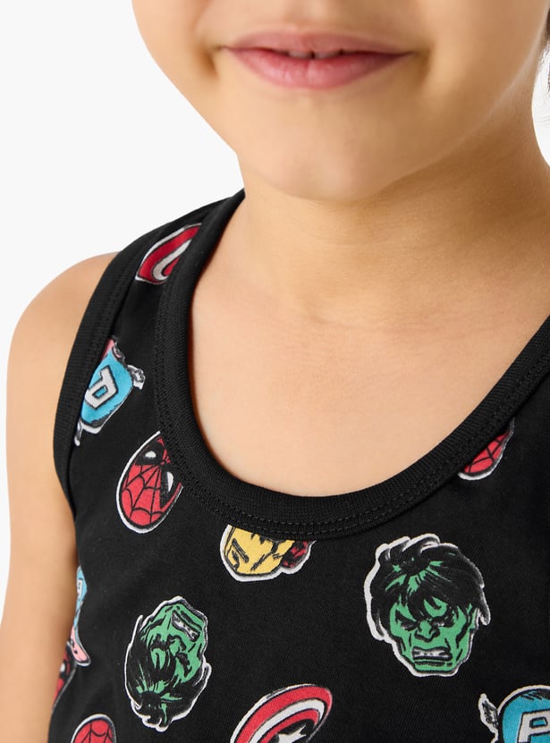 Juniors Avengers Printed Sleeveless Vest - Set of 3