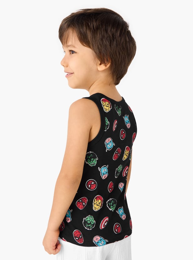 Juniors Avengers Printed Sleeveless Vest - Set of 3