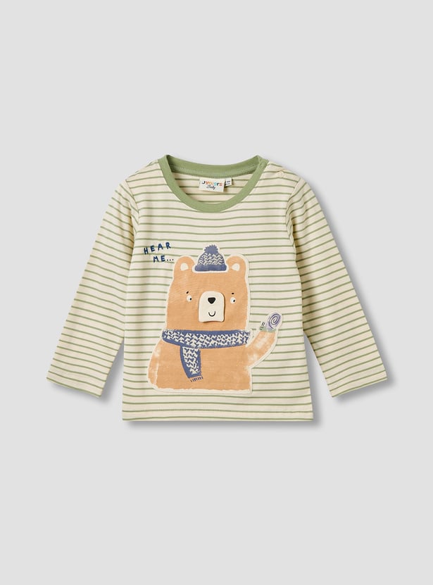 Juniors 3 Piece Applique T-shirt with Joggers Set
