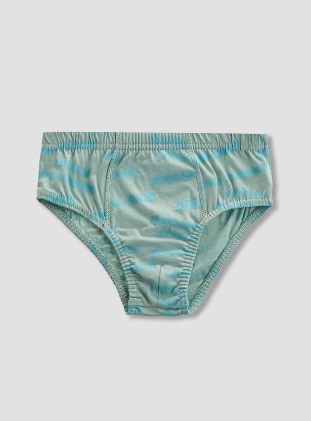 Juniors Dinosaur Print Briefs - Set of 5