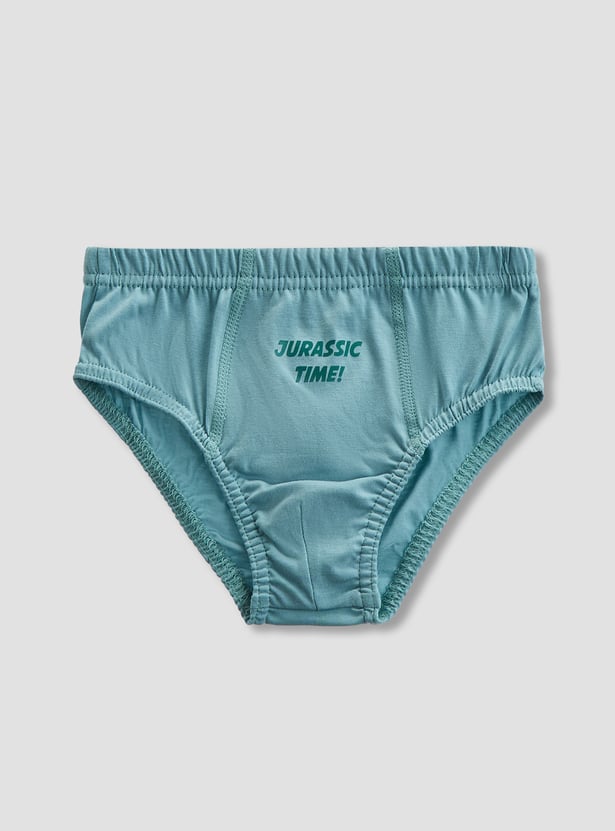 Juniors Dinosaur Print Briefs - Set of 5