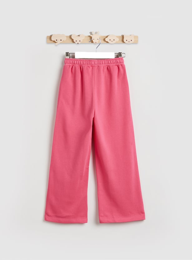 Juniors Unicorn Print Wide Leg Pants with Pockets