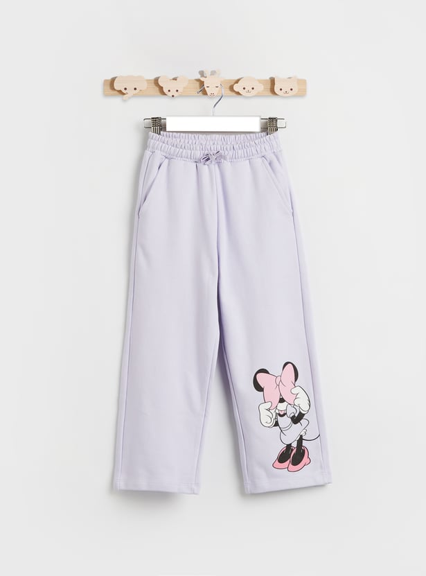 Minnie Mouse Print Joggers with Pockets