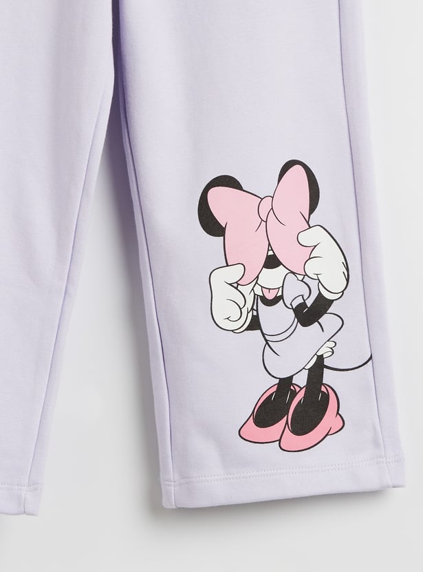 Minnie Mouse Print Joggers with Pockets
