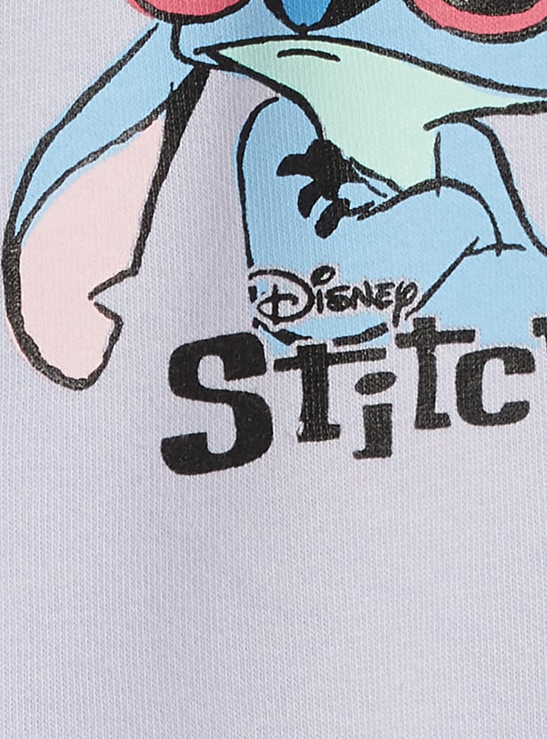 Stitch Print Sweatshirt and Joggers Set