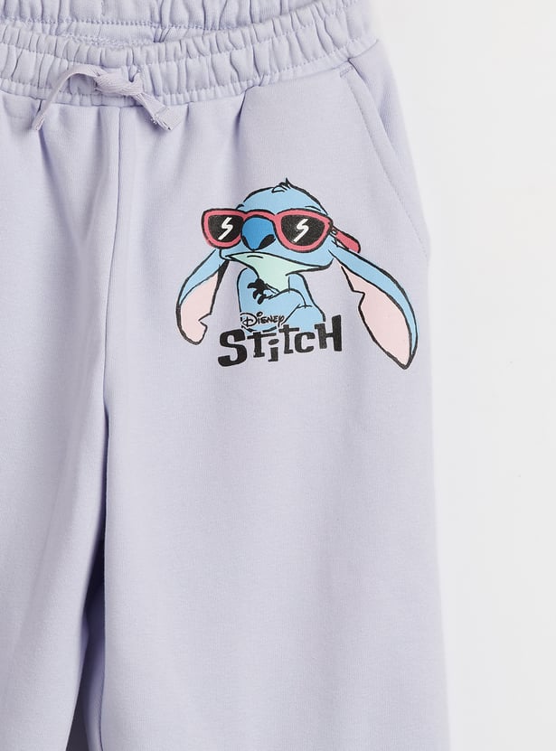 Stitch Print Sweatshirt and Joggers Set