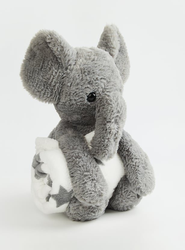 Juniors Elephant Toy with Star Print Blanket
