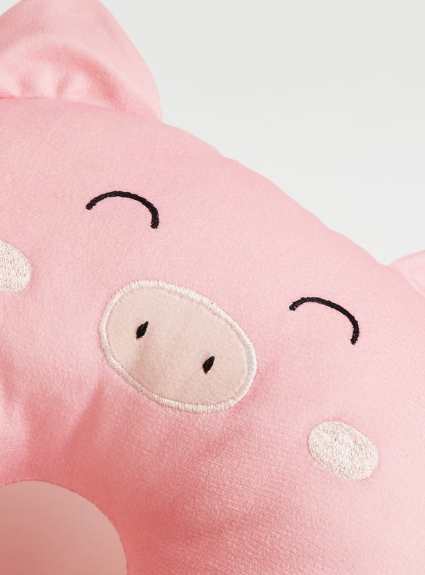 Juniors Pig Applique Neck Pillow