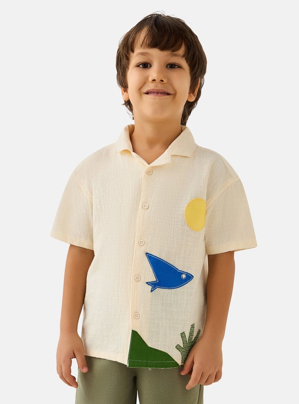 Juniors Appliqued Shirt