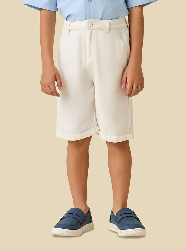 Juniors Floral Embroidered Shirt and Shorts Set