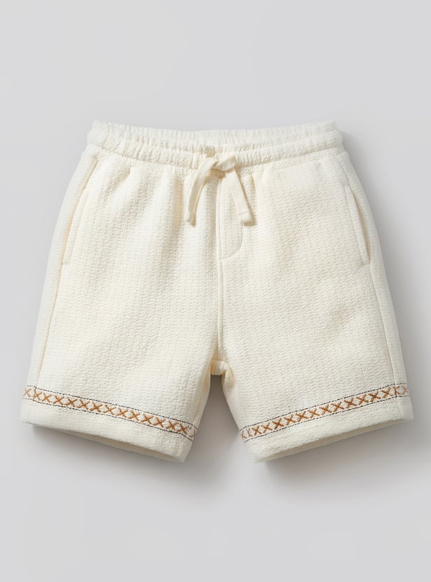 Giggles Embroidered Shirt and Shorts Set