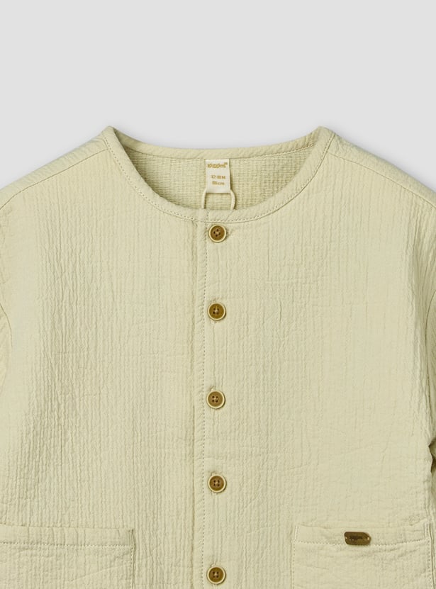 Giggles Textured Shirt and Pants Set