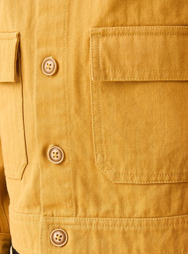 Juniors Solid Long Sleeves Shirt with Pocket