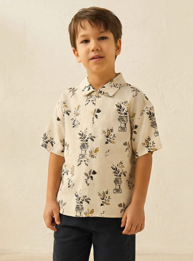 Juniors Floral Print Shirt