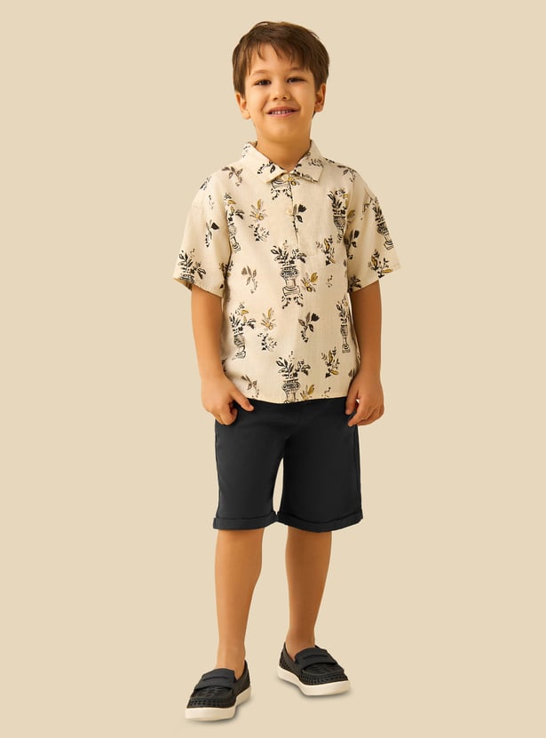Juniors Floral Print Shirt