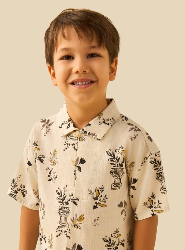 Juniors Floral Print Shirt