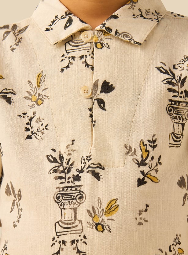 Juniors Floral Print Shirt