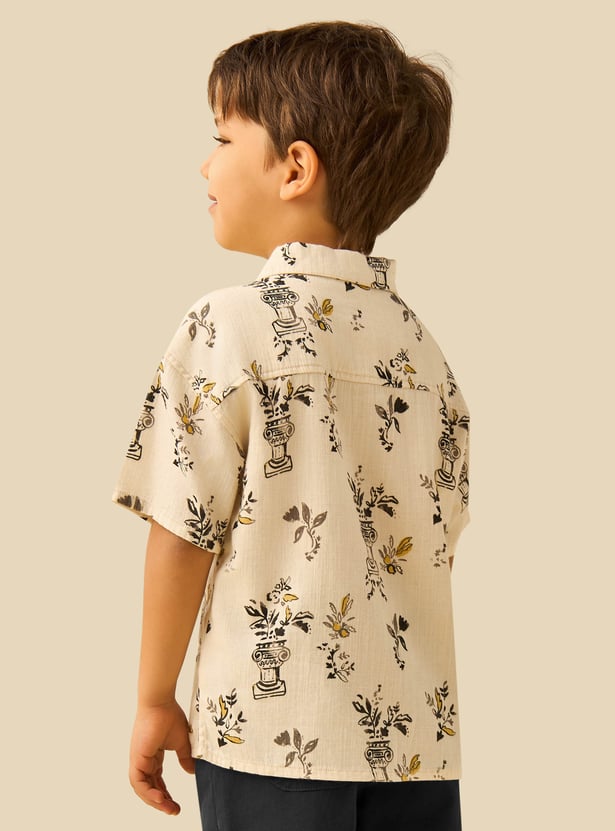 Juniors Floral Print Shirt