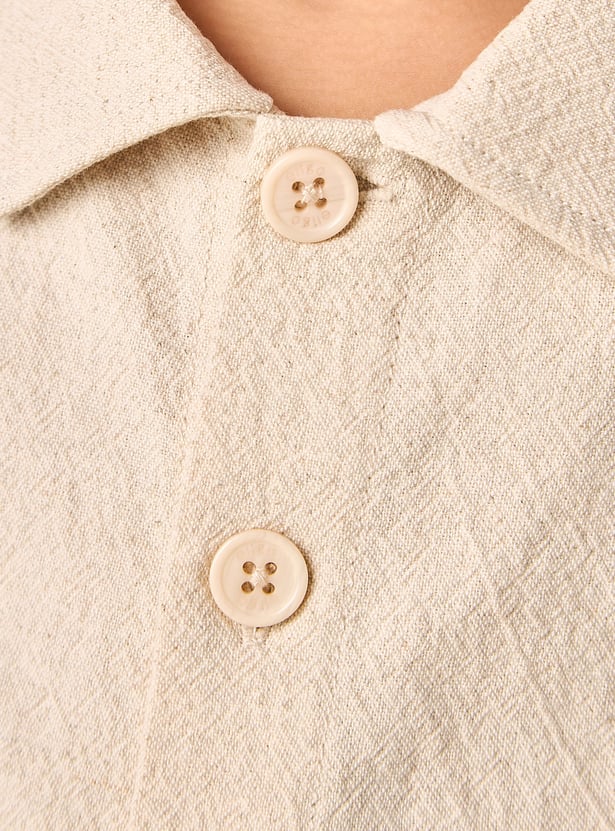 Juniors Textured Shirt and Trousers Set