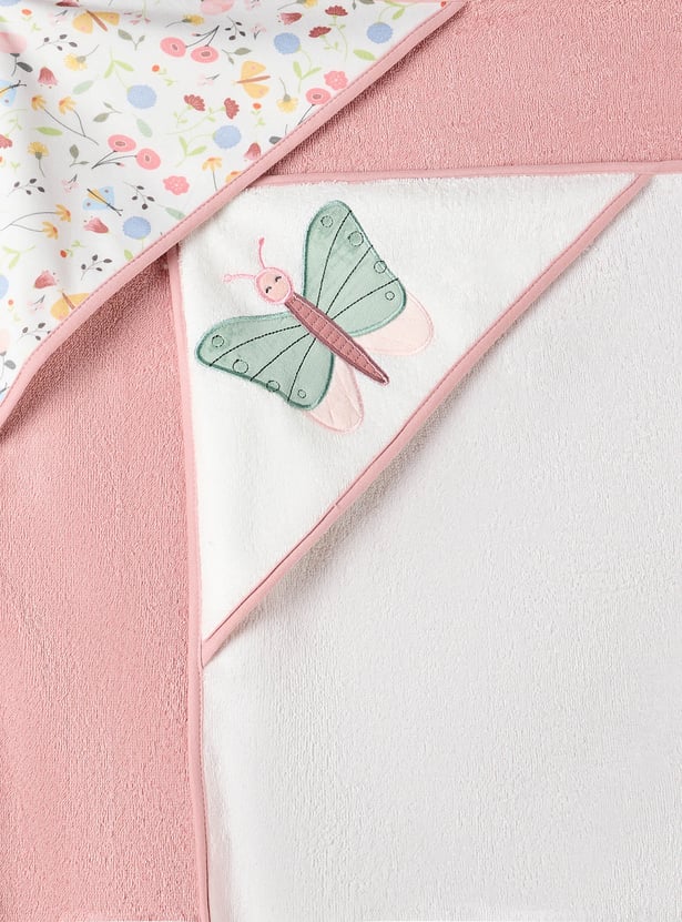 Juniors Butterfly Hooded Towel - Set of 2 - 75x75 cm