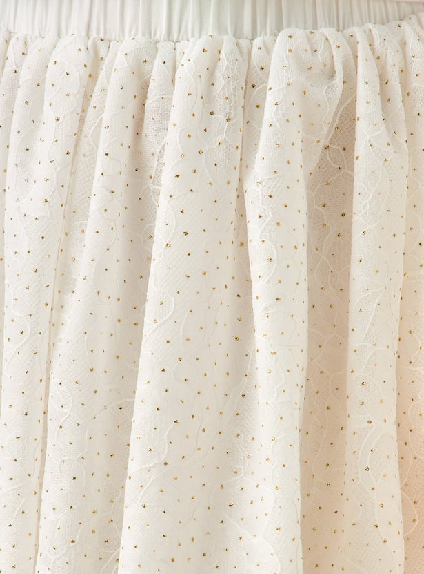 Juniors Glitter Embellished Bubble Skirt