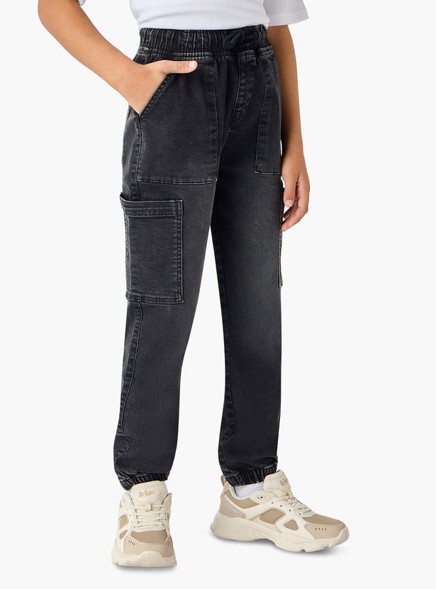 Juniors Washed Denim Joggers