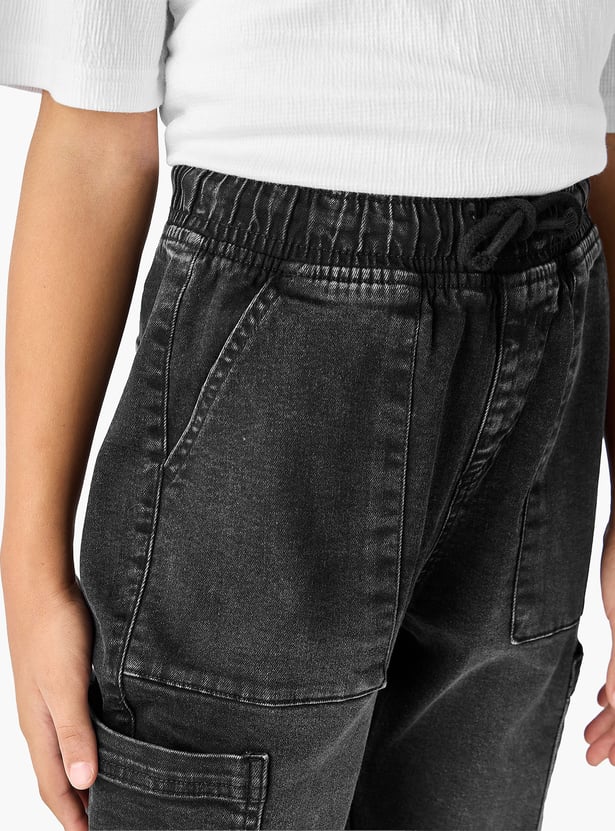 Juniors Washed Denim Joggers