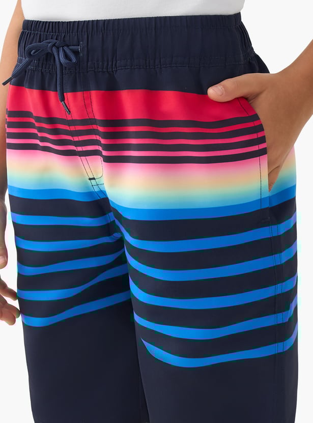 Juniors Boys Striped Swim Shorts