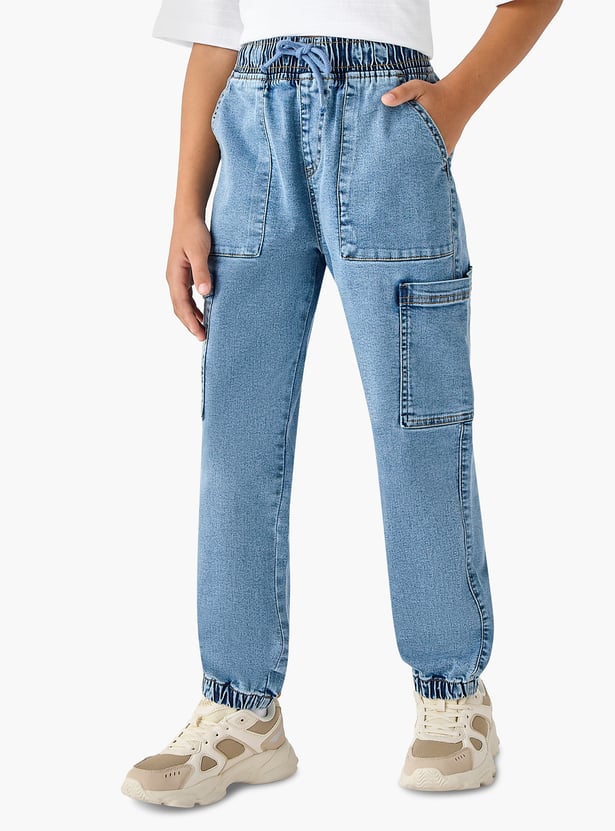 Juniors Washed Denim Joggers