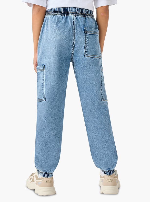 Juniors Washed Denim Joggers