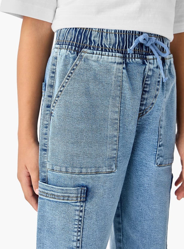 Juniors Washed Denim Joggers