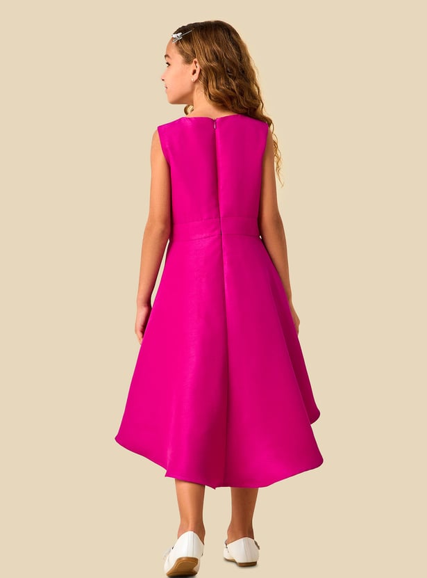 Juniors A-Line Dress with Zip Closure