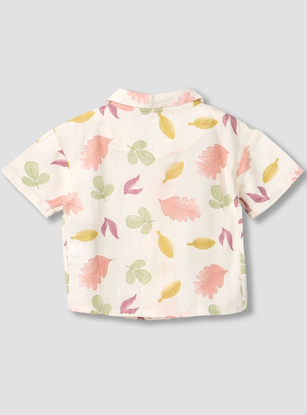 Giggles Leaf Print Shirt