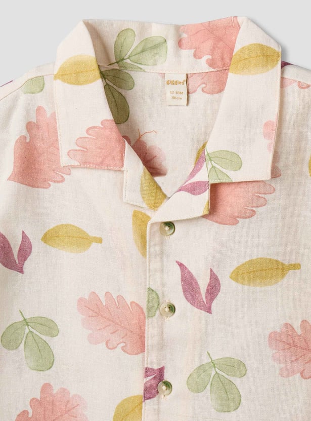 Giggles Leaf Print Shirt