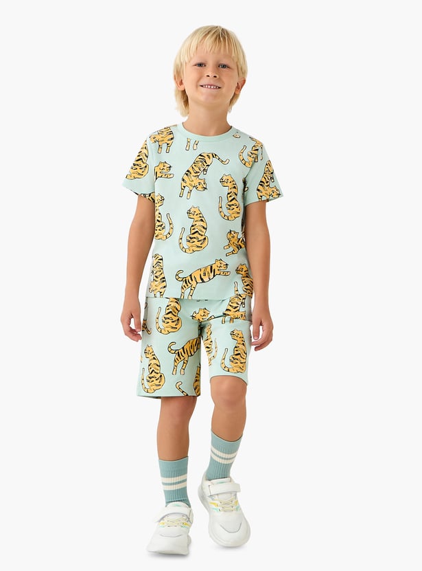 Juniors Tiger Print T-shirt