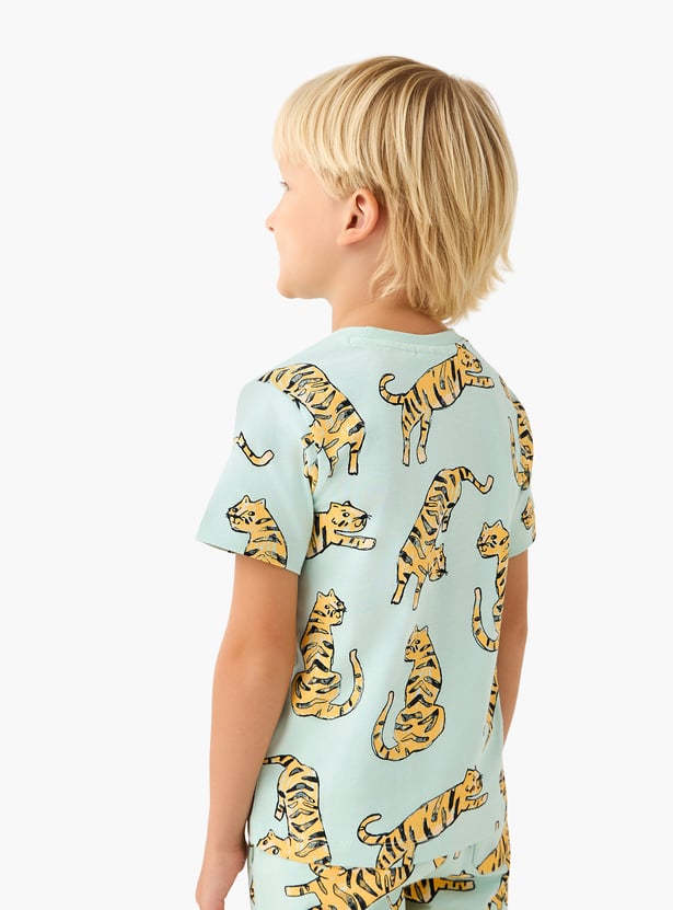 Juniors Tiger Print T-shirt