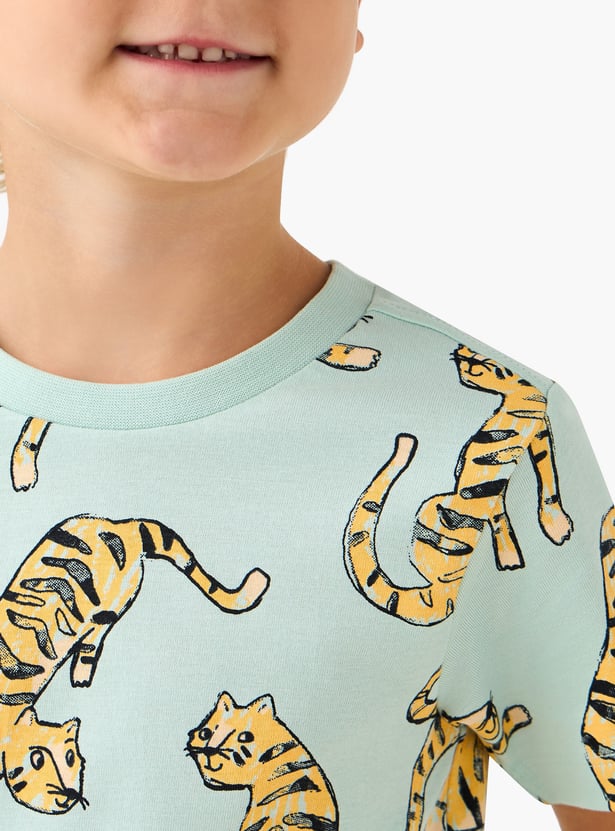 Juniors Tiger Print T-shirt