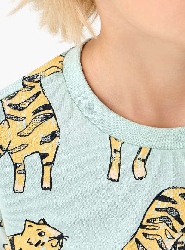 Juniors Tiger Print T-shirt