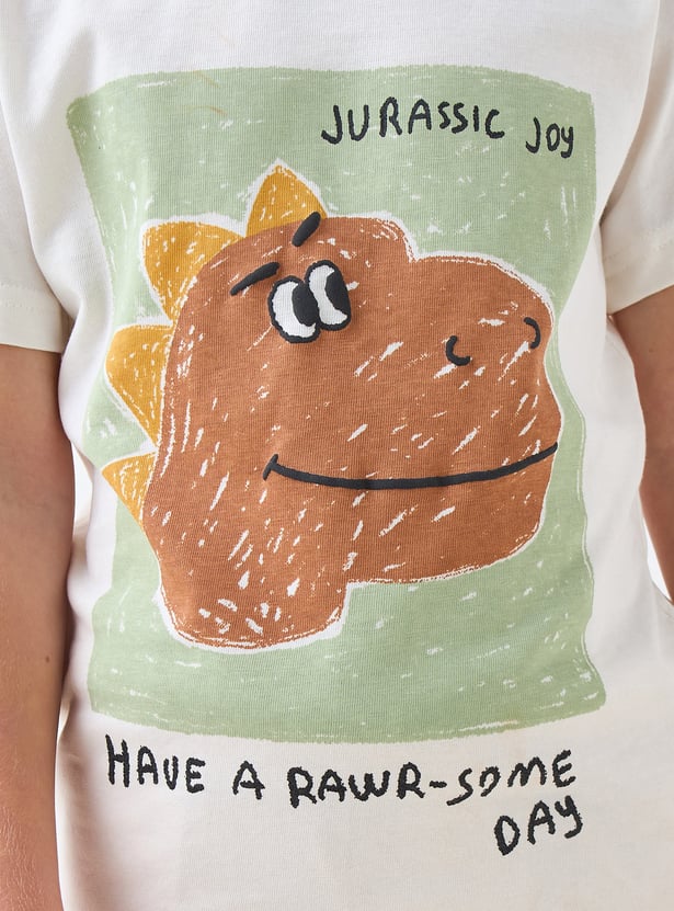 Juniors Dinosaur Print T-shirt
