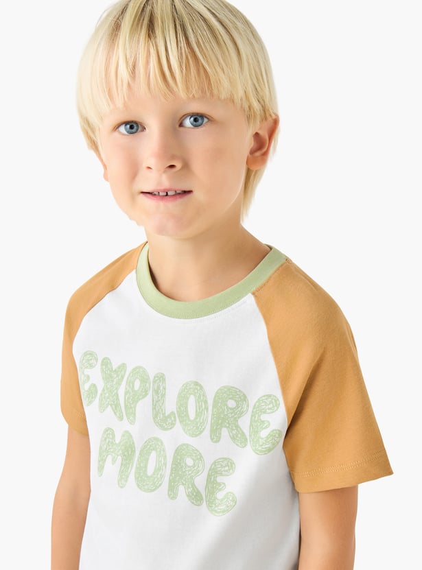 Juniors Printed T-shirt and Shorts - Set of 3