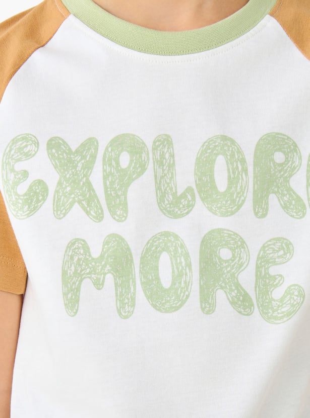 Juniors Printed T-shirt and Shorts - Set of 3