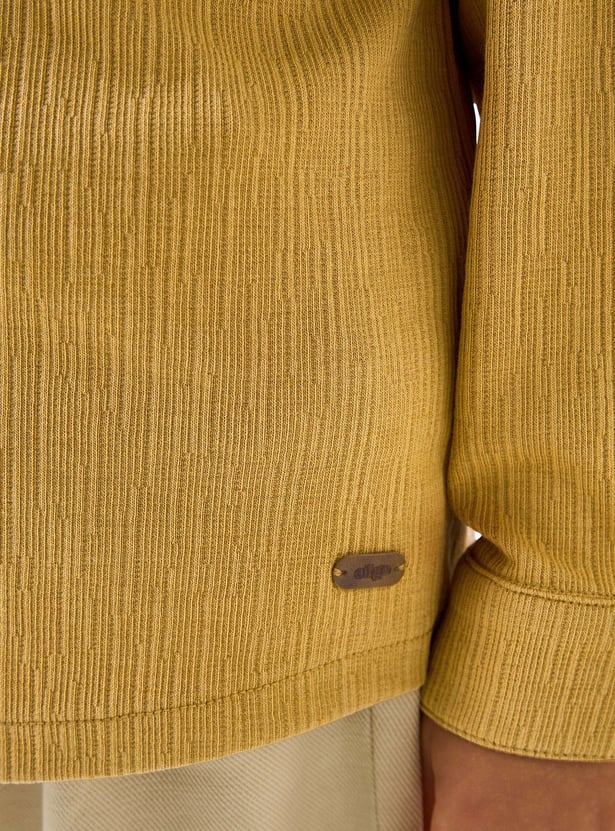 Juniors Textured Shirt with Pocket