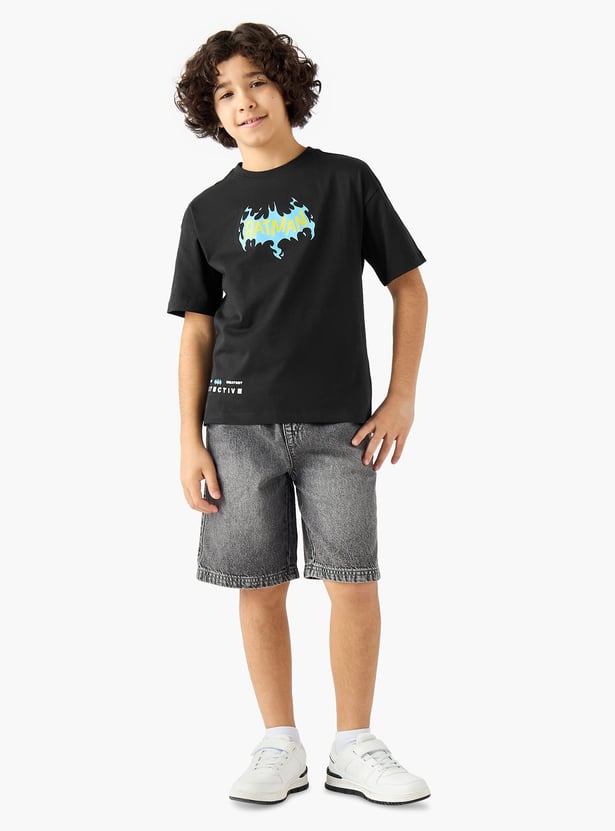 Juniors Batman Print T-shirt