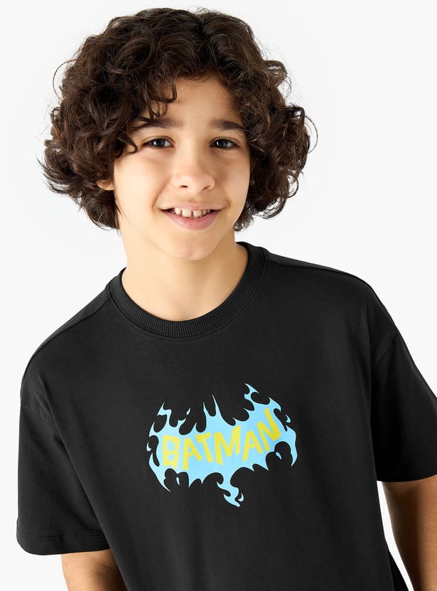 Juniors Batman Print T-shirt