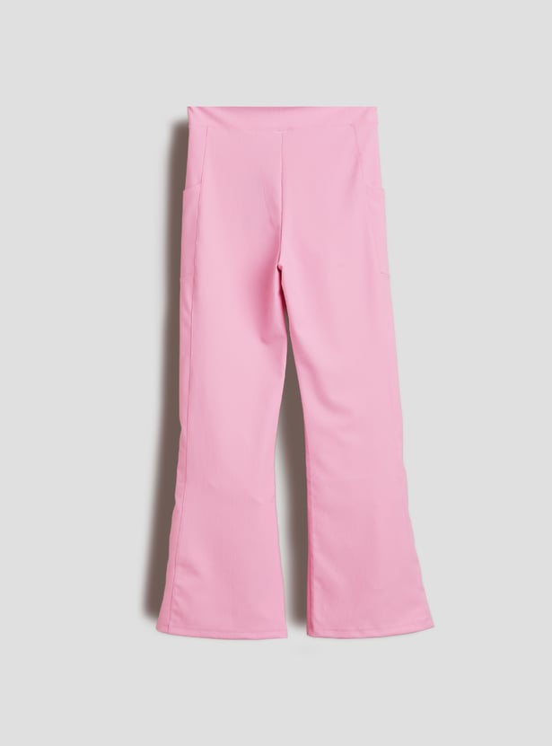 Junior Sports Ribbed Flared Trousers